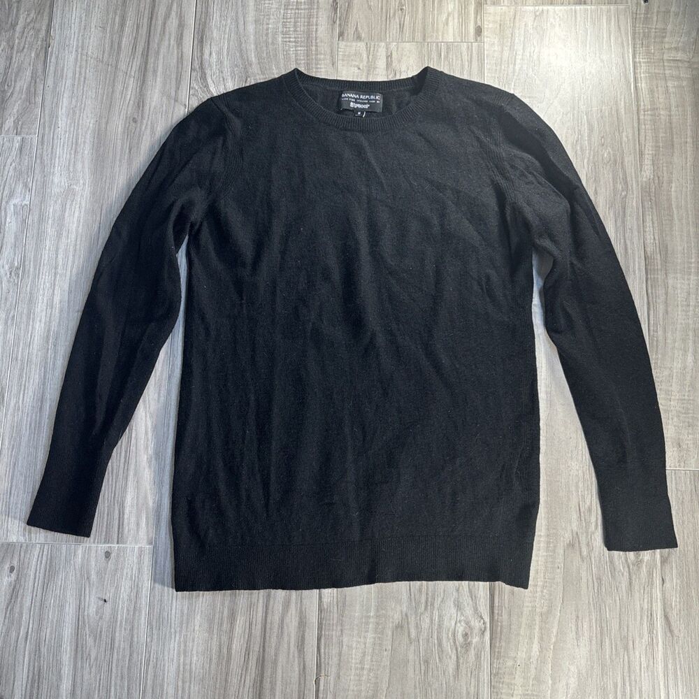 Banana Republic Women Black Sweater With Fine Italian Wool By Filpucci Medium